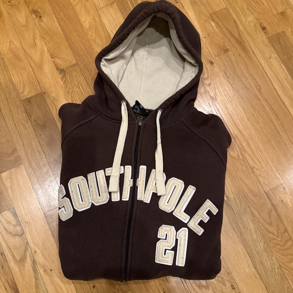 South‎ Pole Zip-Up Hoodie Y2K Hip Hop Grunge Steetwear, Size XL - Picture 6 of 6
